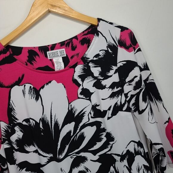 Robbie Bee Pink Flora Shift Women's Dress Size M - Picture 10 of 11